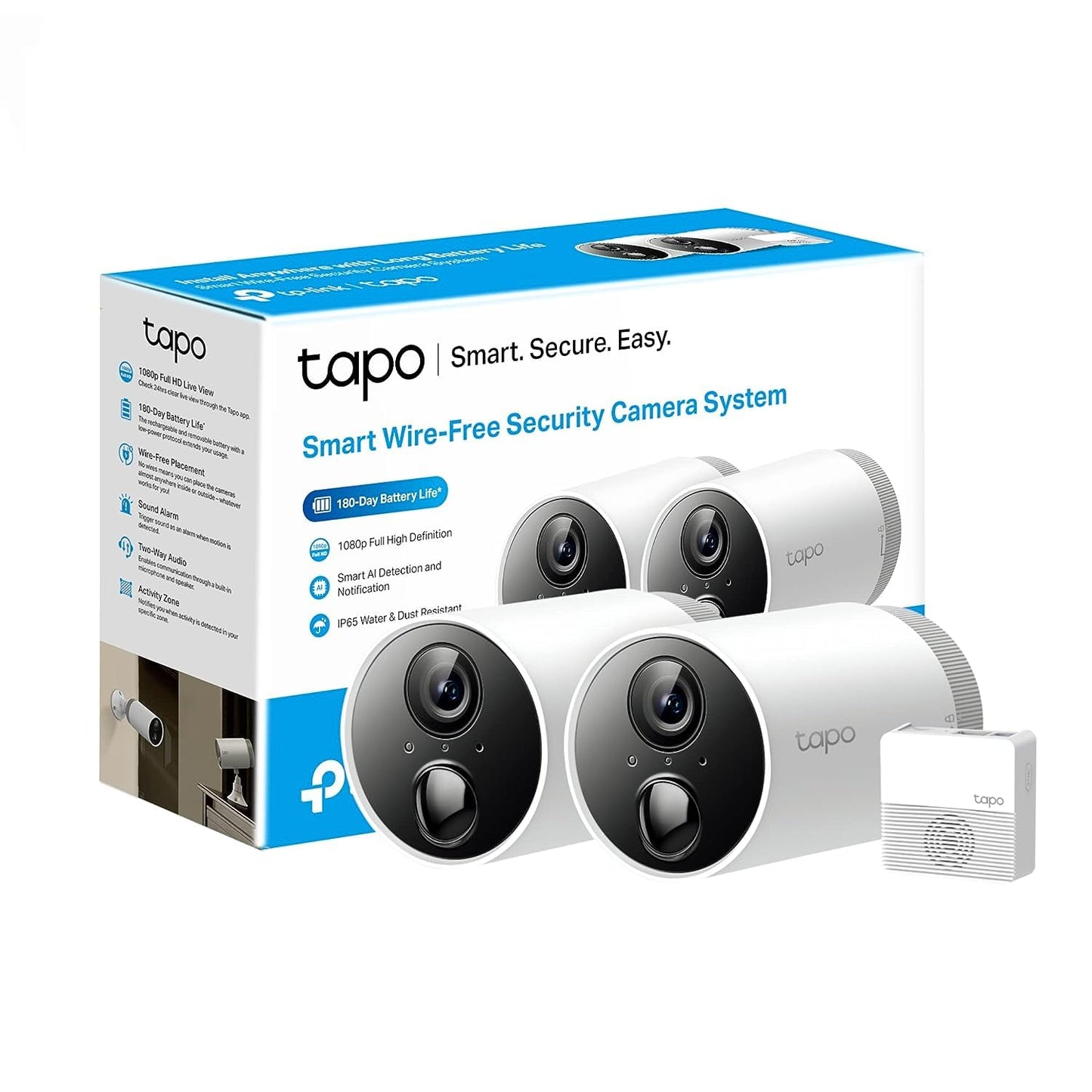 TP-Link Tapo C400S2 Smart Wire-Free Security Camera System, 2-Camera System